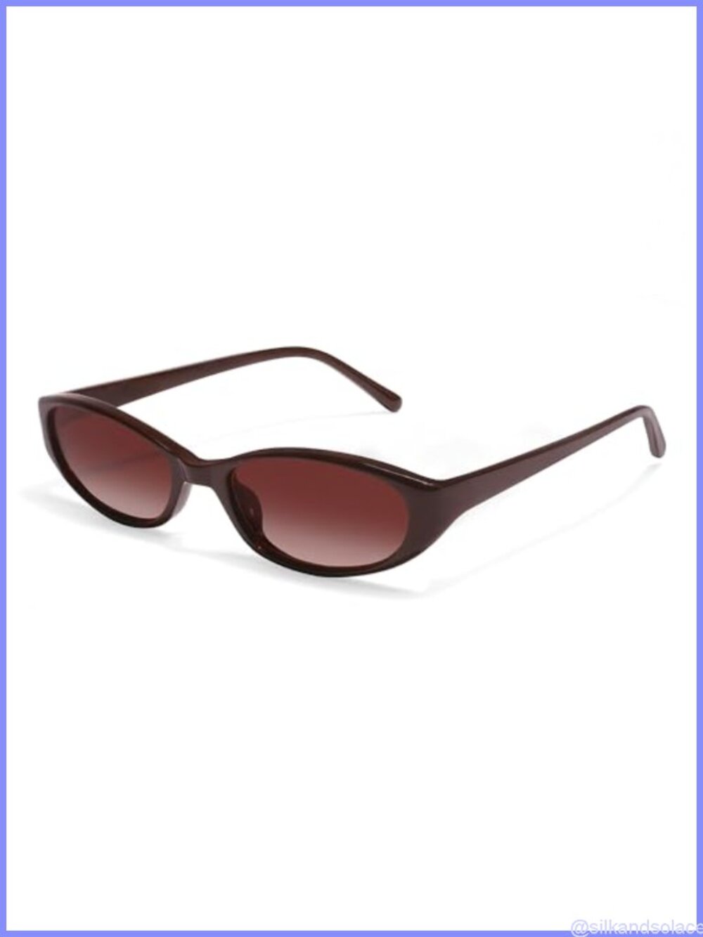 Retro Oval Sunglasses Small Chic Lightweight Full Frame UV Protection